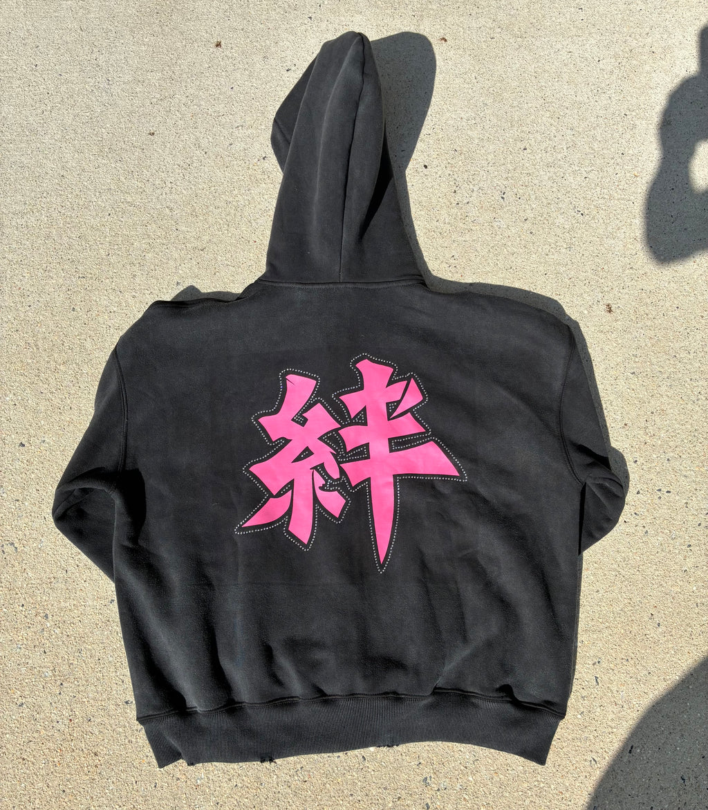 Midnight crystal hoodie PINK